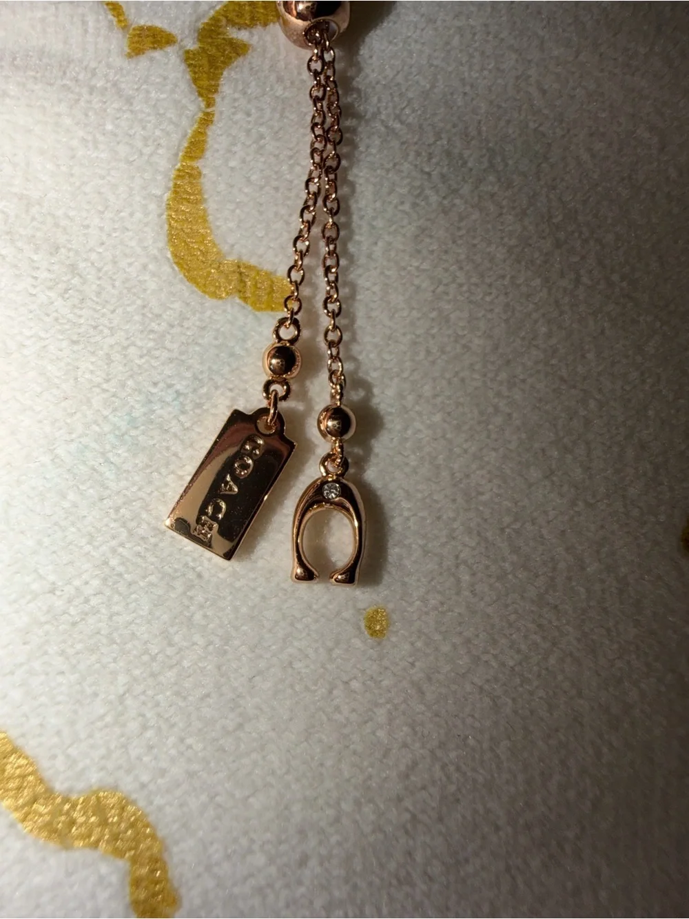 Coach Gold Tone Sliding Chain Bangle